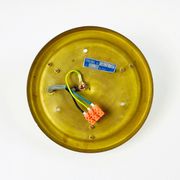 Crystal & gilt brass flush mount from palwa, germany, 1970s