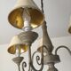 Lustre hollandais bois et métal 4 feux