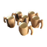 Lot of 6 mug Grandjean Jourdan Vallauris