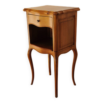 Table de chevet de style Louis XV en bois massif