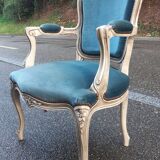Louis XV duck blue armchair