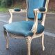 Louis XV duck blue armchair