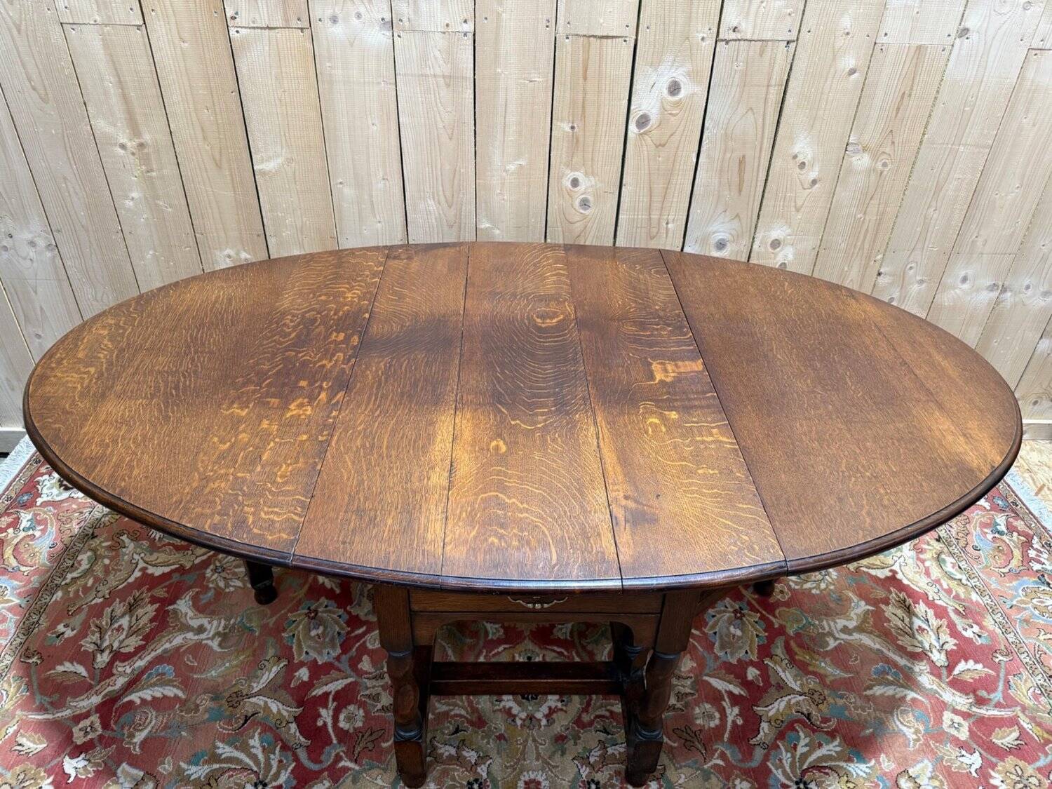Gateleg Table – Jacobean Style – Thos Turner Manchester – Solid Oak