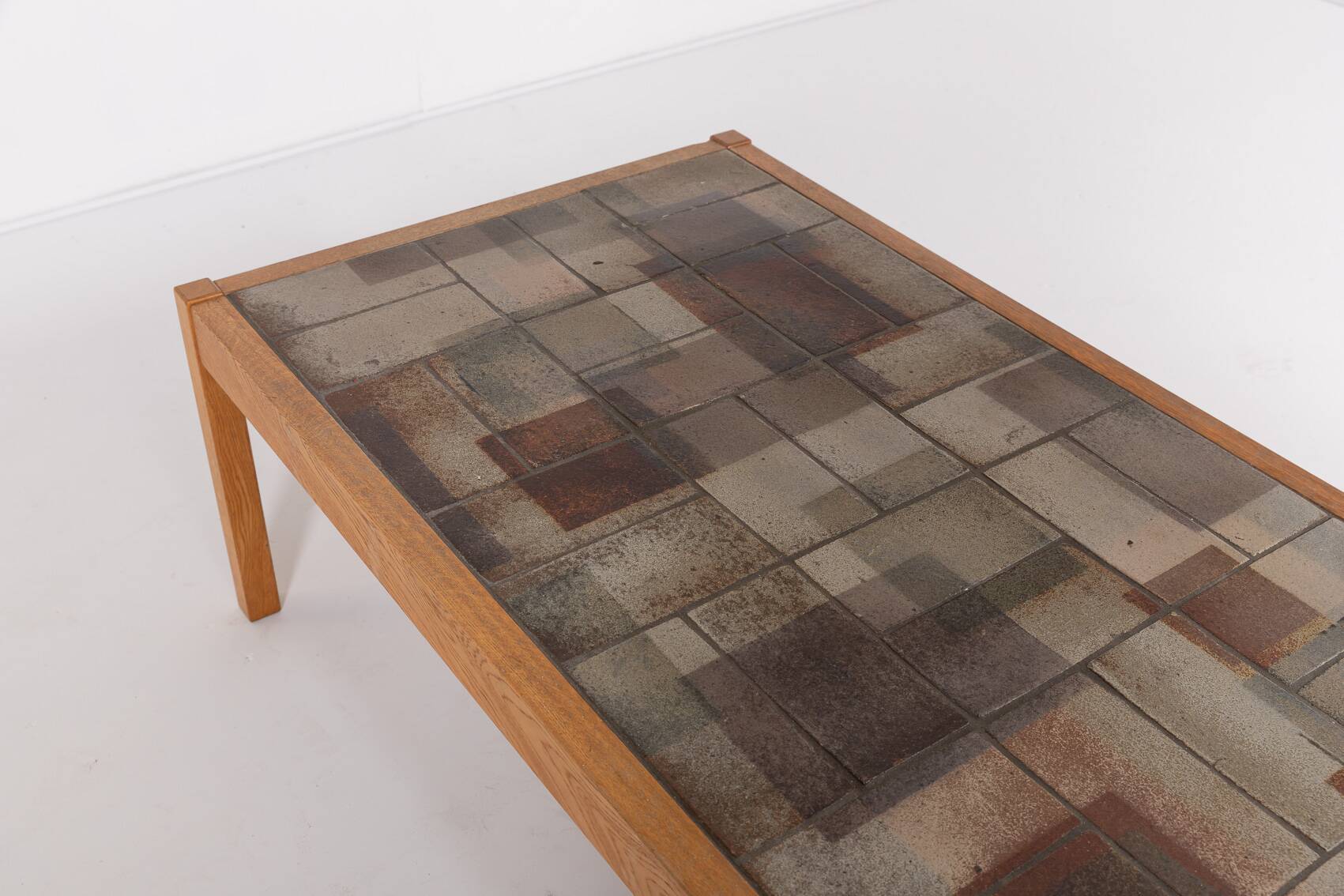 Danish Modern Ceramic Top Coffee Table from Sallingboe