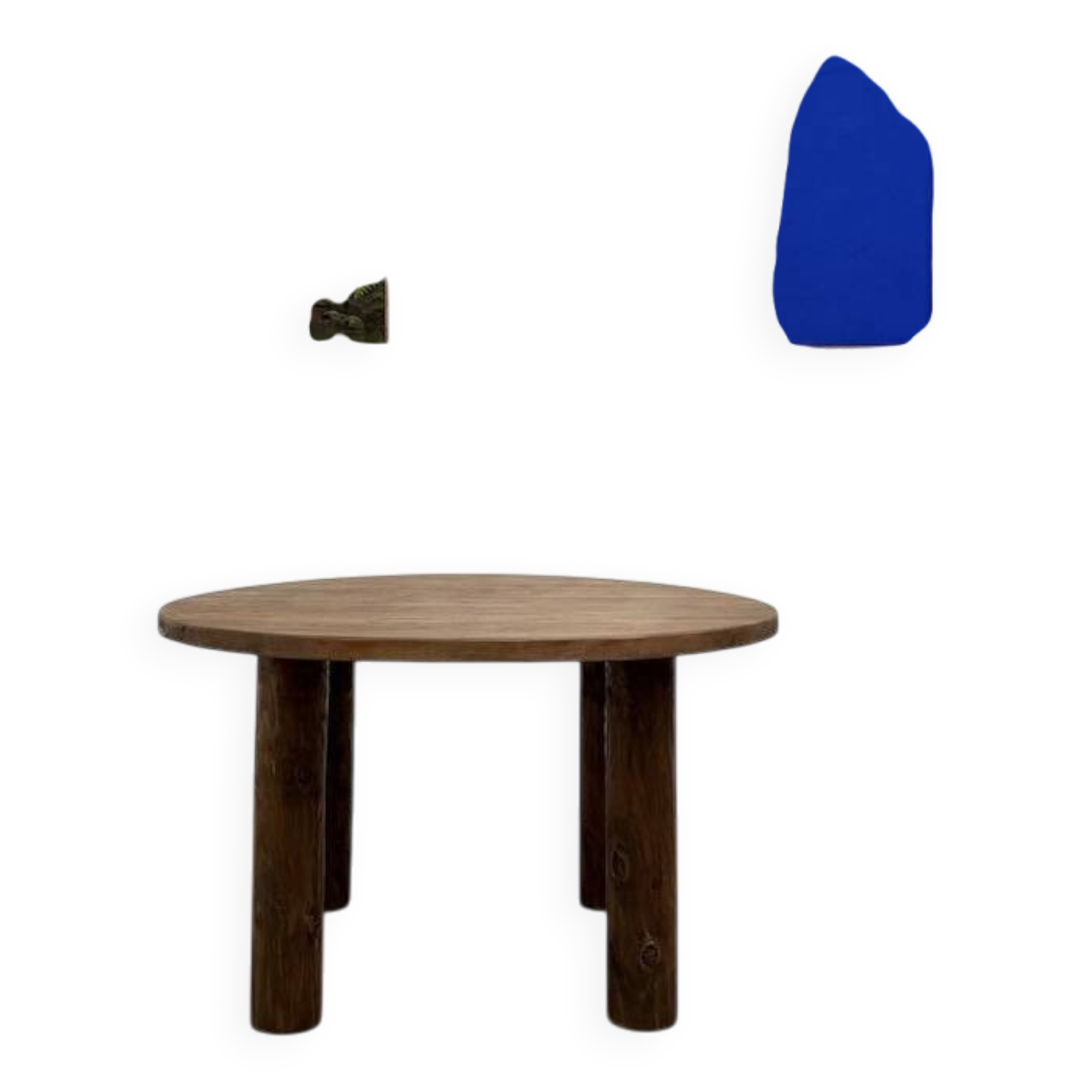 Table ronde années 50 constructiviste noyer