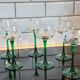 6 Alsace wine glasses art deco decor polished glass