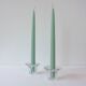 Vintage 1980s Reims-Style Glass Candle Holders