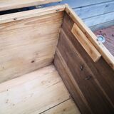 Antique chest, vintage wooden trunk