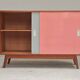 Buffet commode U-452 rose par Jiri Jiroutek pour Interier Praha 1960