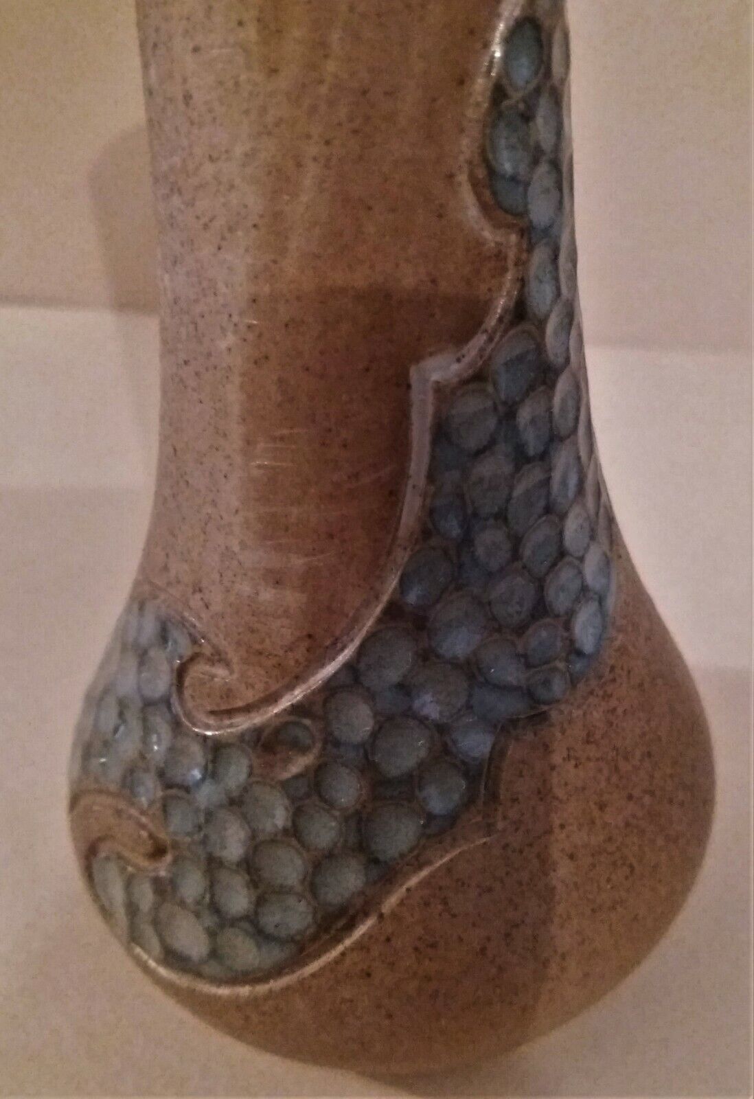 Vintage stoneware vase signed 5 B