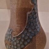 Vase en grès vintage signé 5 B