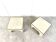 Pair of travertine and brass coffee tables, 1970s