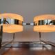 Unique big chrome Bauhaus flushmount / pendant, 1930s