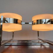Unique big chrome Bauhaus flushmount / pendant, 1930s
