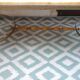 Marble and brass coffee table
