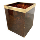 Tortoiseshell, resin and brass trash can from the 50s