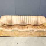 Ensemble de canapés en cuir du milieu du siècle, années 1960