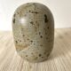 Stoneware salt pot, blue flower decor