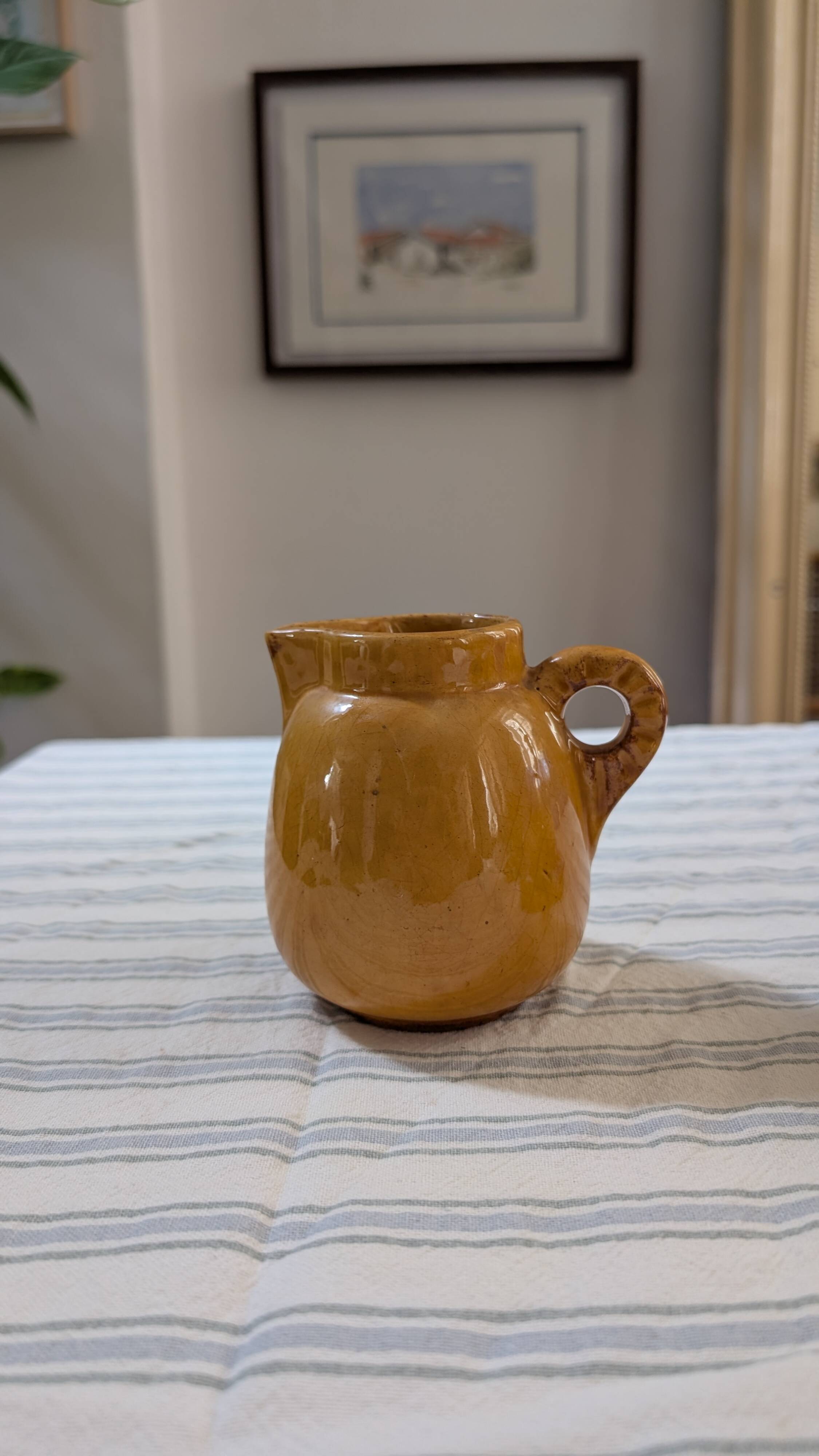 Mustard yellow glazed stoneware coffee set