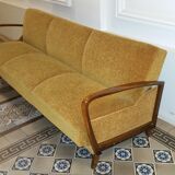 Sofa bed daybed Scandinavian years 50 / 60 color gold