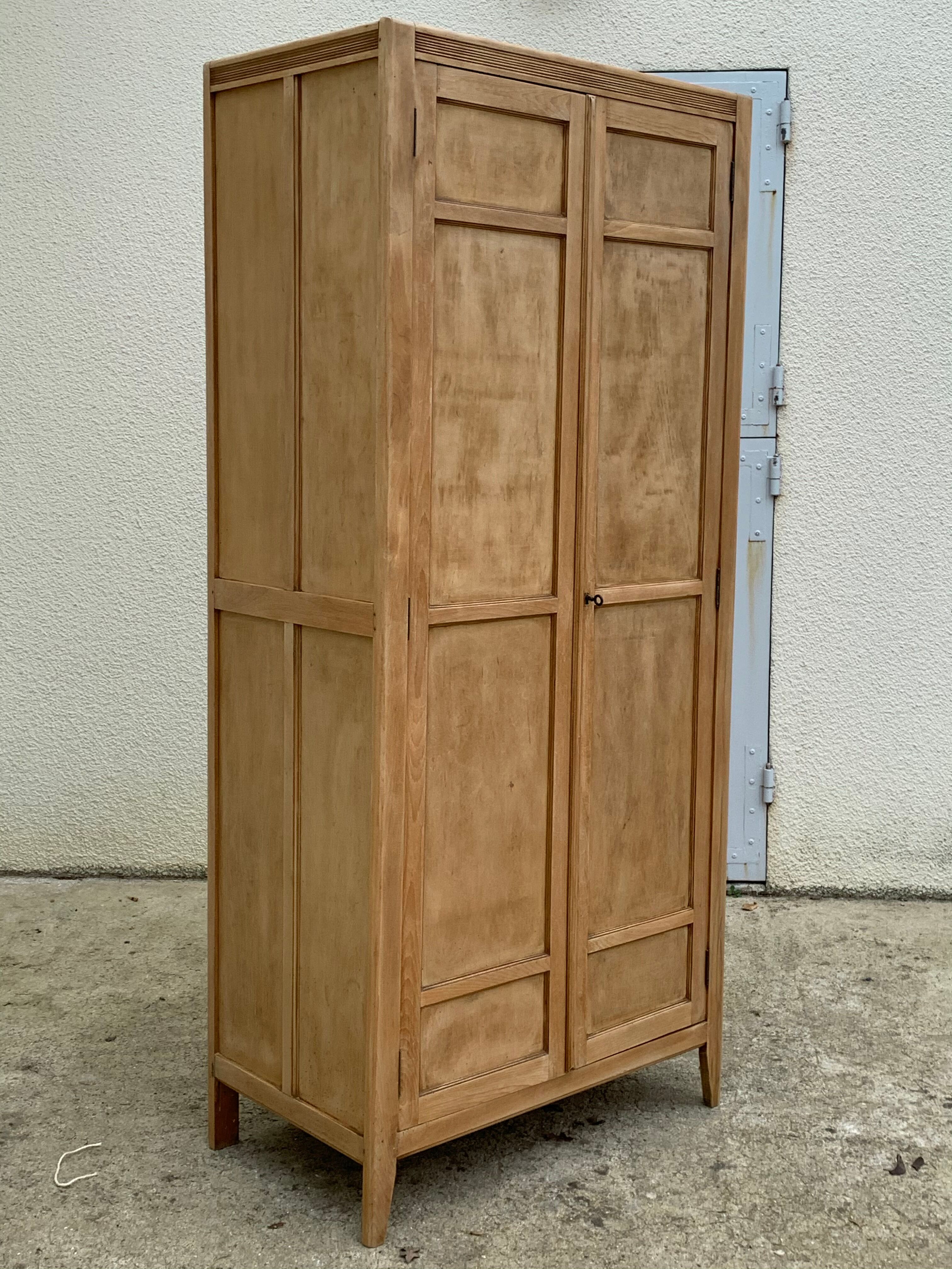 Paris raw wood cabinet 1950