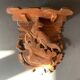 Console murale en bois sculpté Forêt noire, sellette à décor de loup