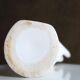 Hand baguier or vase, white porcelain, 70s