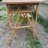 Vintage antique rattan desk