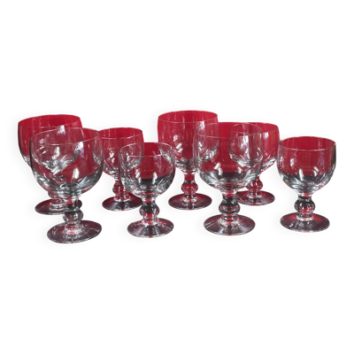 Set de 2 fois 4 verres (vin & eau) de style louis philippe 14 et 16,5 cm