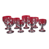 Set de 2 fois 4 verres (vin & eau) de style louis philippe 14 et 16,5 cm