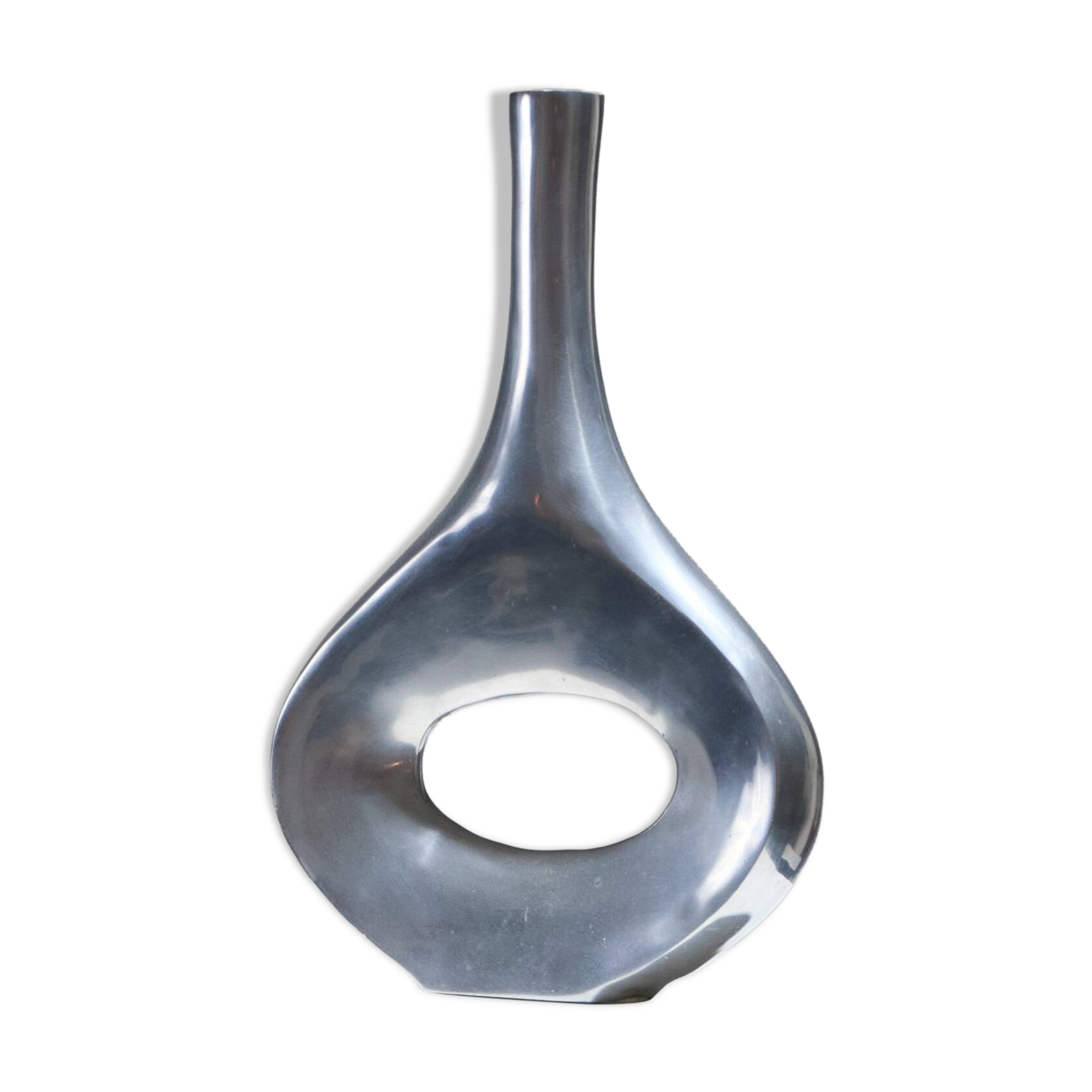 Vase soliflore en métal, 1980s