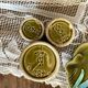 Antique Art Nouveau barbotine tobacco service