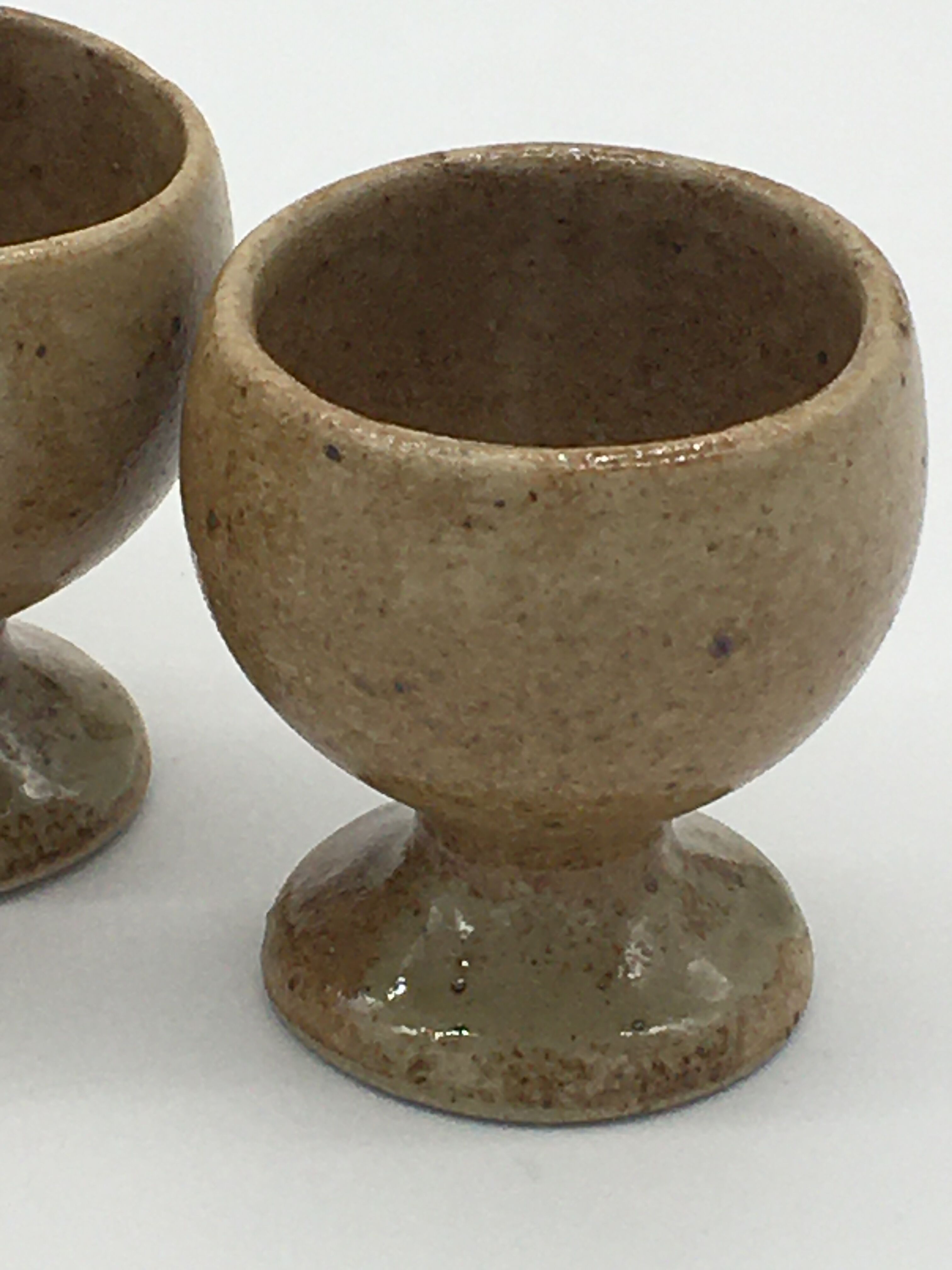 Lot de 4 coquetiers en grès