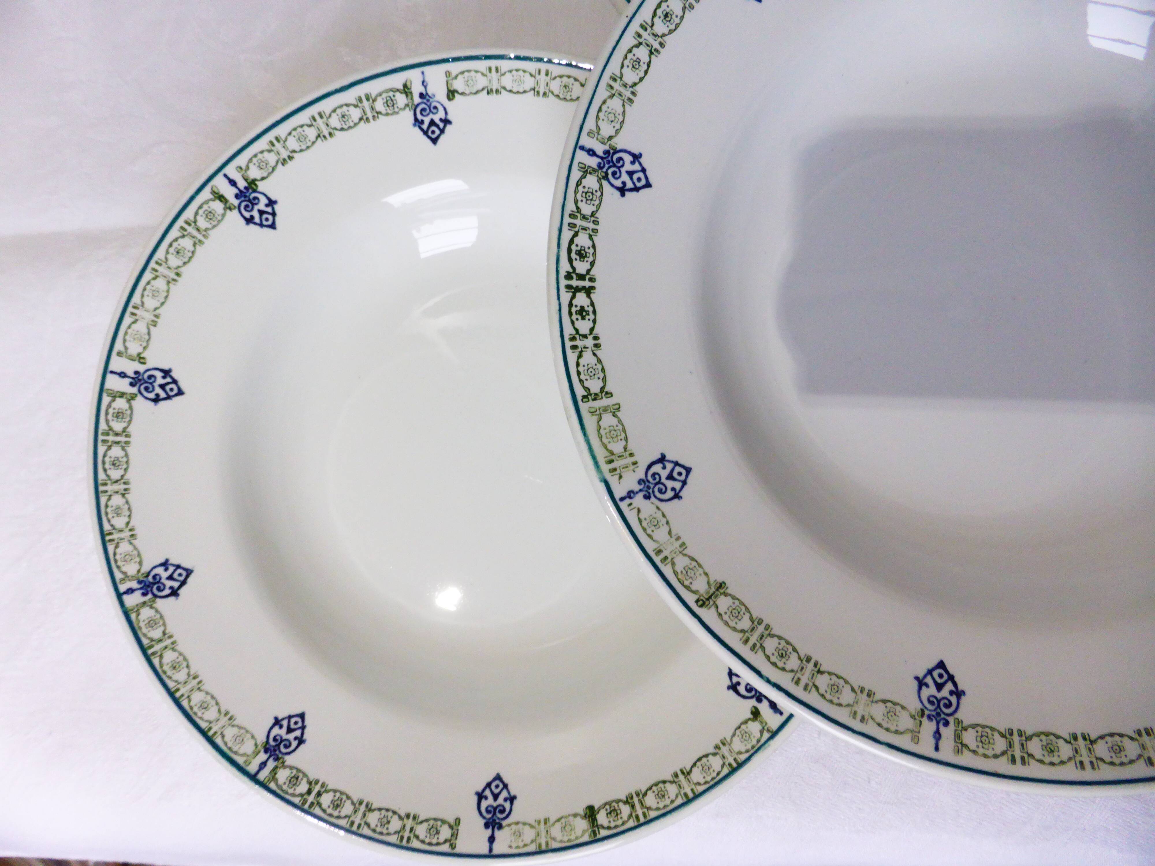 4 vintage St Amand deep plates 211257