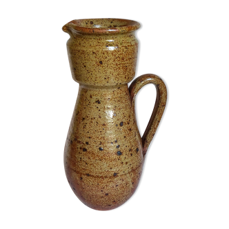 XXL potter's pitcher in Art-populaire pyrite stoneware early twentieth century