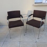 Paire de fauteuils conférence vintage