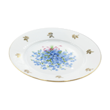 Plat en porcelaine myosotis
