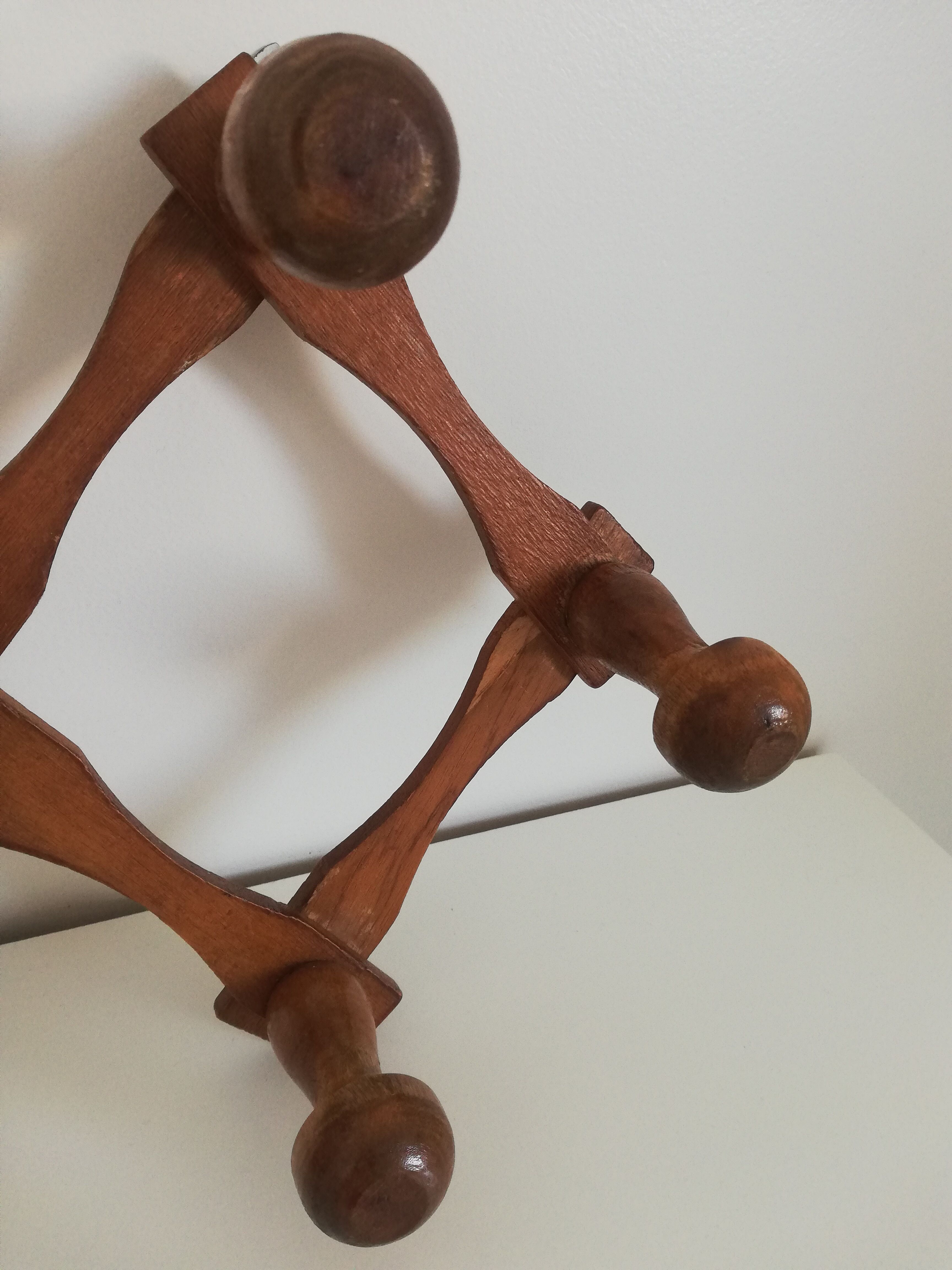 Vintage accordion coat rack