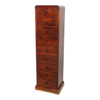 Chest of drawers, in oak, 9 drawers