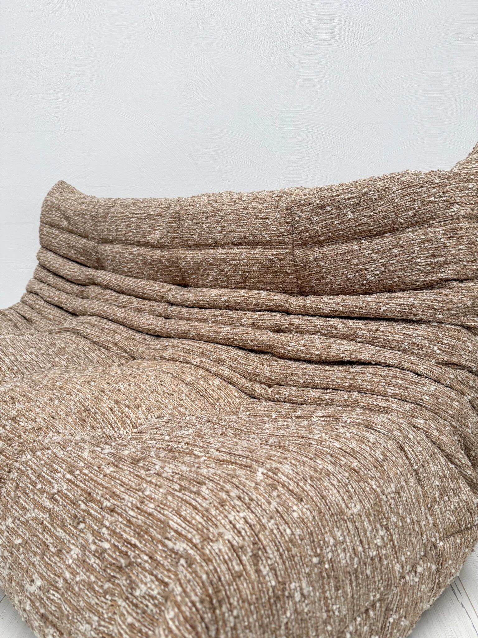 Vintage Original Bouclé Togo 3-Seater by Michel Ducaroy for Ligne Roset