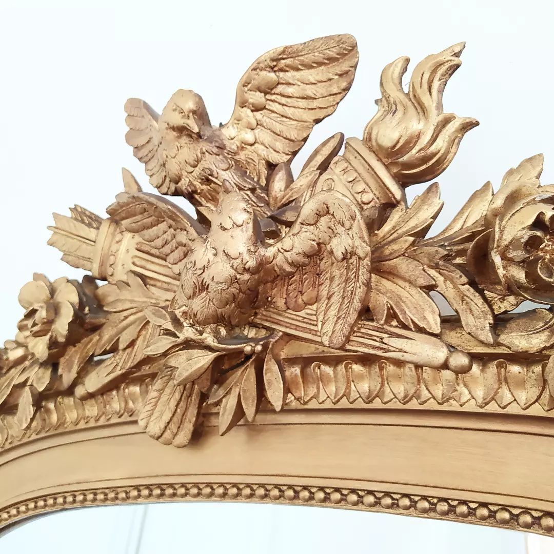 Napoleon III mirror decorated with birds