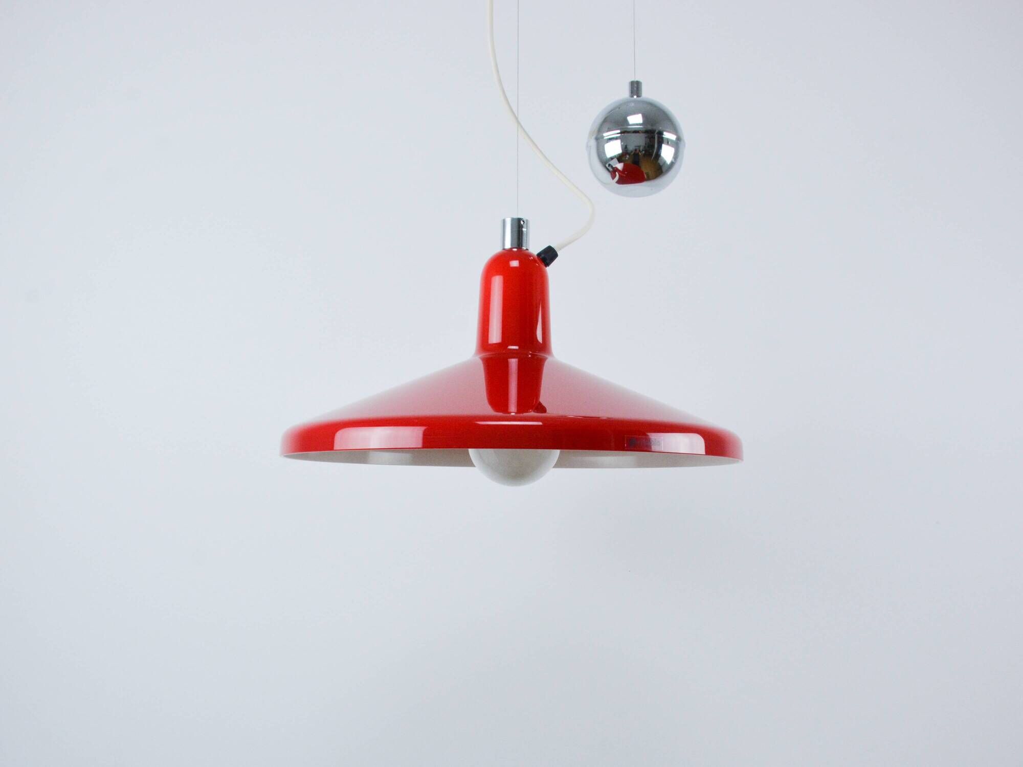 Vintage Red Meblo Manta Pendant Lamp