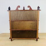 Vintage wooden miniature wall shelf