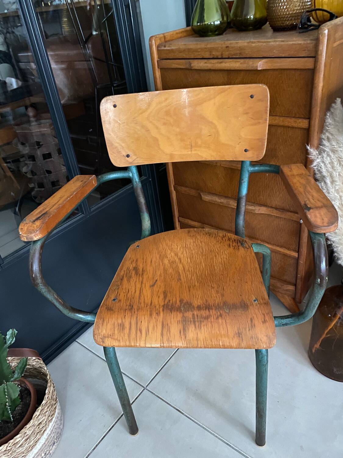 Vintage schoolmaster armchair