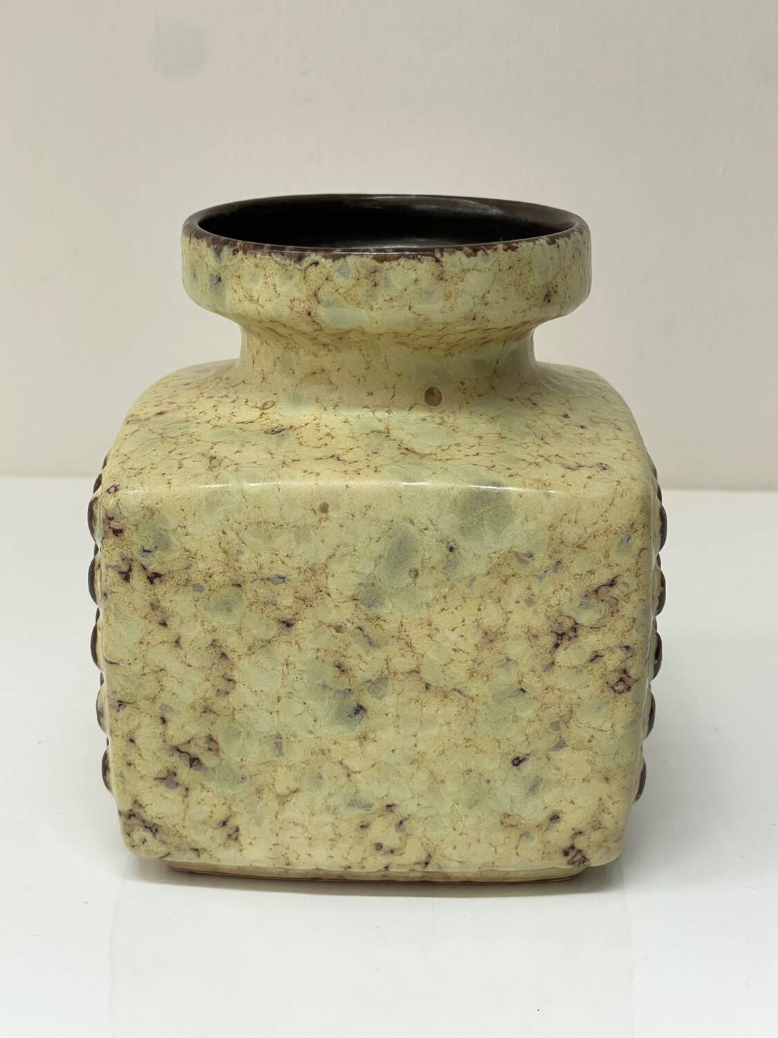 Brutalist ceramic vase VEB Haldensleben 1970s