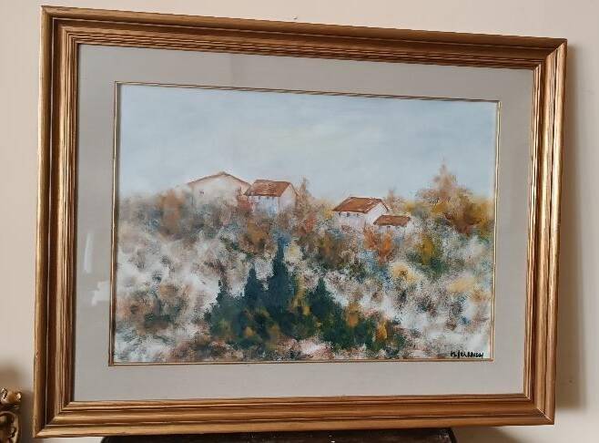 Oil on canvas Marino Scardigli (Pistoia, 1921-Pescia, 2005) - Tuscan landscape