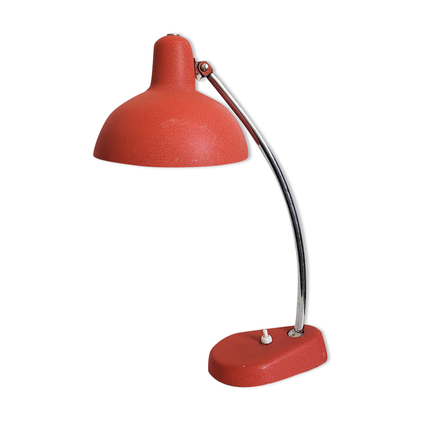 Retro red desk lamp year 50