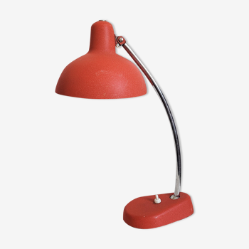 Lampe de bureau rouge rétro année 50