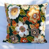 Pair of flowery vintage cushions