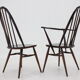 Set of 6 dining windsor chairs by Lucian Ercolani, italy, 1960